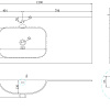 Раковина Vincea Elise VCB-4EL120MW-L, Corian левая, белый матовый Раковина Vincea Elise VCB-4EL120MW-L, Corian левая, белый матовый