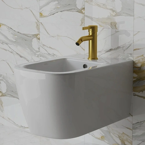 Смеситель для биде Paini Brera 74PJ304 без донного клапана, золото матовое Смеситель для биде Paini Brera 74PJ304 без донного клапана, золото матовое