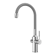 Смеситель для кухни Lemark Expert LM5083S-Gray с подключением к фильтру, сталь/серый Смеситель для кухни Lemark Expert LM5083S-Gray с подключением к фильтру, сталь/серый