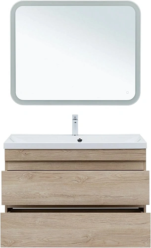 Тумба под раковину Aquanet Нота New 100 дуб светлый 00334200 подвесная Тумба под раковину Aquanet Нота New 100 дуб светлый 00334200 подвесная