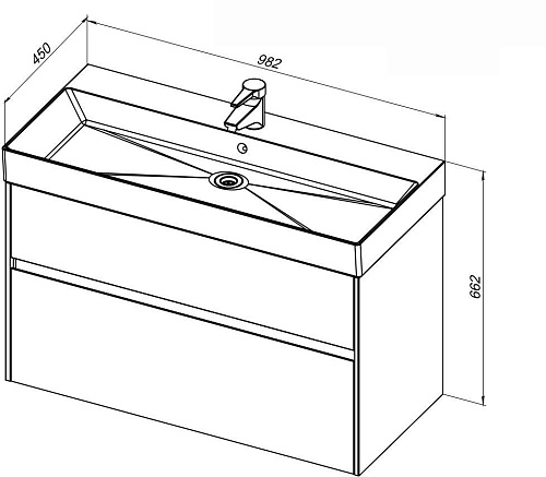 Тумба под раковину Aquanet Бруклин 100 белый 00203961 Тумба под раковину Aquanet Бруклин 100 белый 00203961