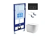 Комплект унитаза SET AQUATEK КЛАССИК cm-064 4в1 с инсталляцией, креплением, клавишей смыва и сиденьем