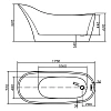 Ванна отдельностоящая Swedbe Vita 8820 1700мм Ванна отдельностоящая Swedbe Vita 8820 1700мм
