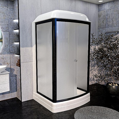 Душевая кабина Radomir Диана 108х118 1-05-6-0-0-0641 поддон с каркасом и сифоном, функция Пар, FM-приемник, освещение, вентиляция, профиль черный Душевая кабина Radomir Диана 108х118 1-05-6-0-0-0641 поддон с каркасом и сифоном, функция Пар, FM-приемник, освещение, вентиляция, профиль черный