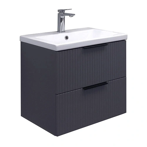 Тумба с раковиной Comforty Лима-60П2 00-00019176 антрацит раковина Como 60 Тумба с раковиной Comforty Лима-60П2 00-00019176 антрацит раковина Como 60