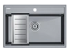 Кухонная мойка Paulmark STEPIA 80 с коландером ADVANCE брашированная PM117551-GRM+A375-BS