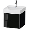 Картинка анонса товара «тумба под раковину duravit xsquare xs416004040 подвесная 48 см черный глянцевый»