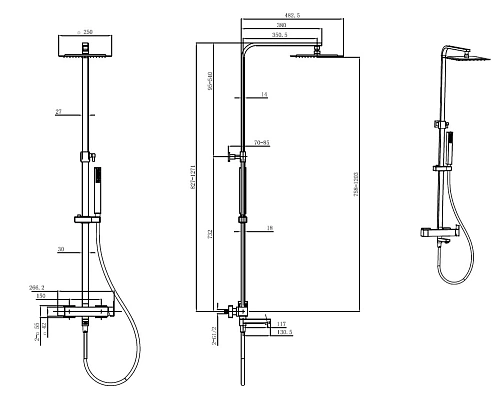 Душевая стойка Allen Brau Infinity 5.21029-31 Черный матовый Душевая стойка Allen Brau Infinity 5.21029-31 Черный матовый