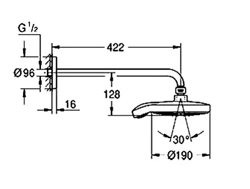 Верхний душ GROHE Power&Soul Cosmopolitan, диаметр 190 мм, хром (26172000) Верхний душ GROHE Power&Soul Cosmopolitan, диаметр 190 мм, хром (26172000)