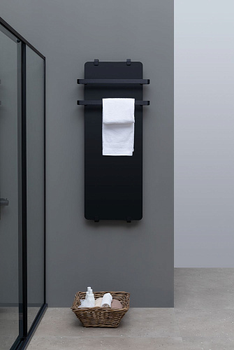 Полотенцесушитель электрический Allen Brau Infinity 120x44 00325638 с рейлингом 2.0 и креплением, черный матовый Полотенцесушитель электрический Allen Brau Infinity 120x44 00325638 с рейлингом 2.0 и креплением, черный матовый