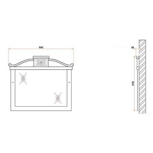 Зеркало BelBagno Primavera BB45S/ACA Зеркало BelBagno Primavera BB45S/ACA