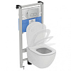 Картинка анонса товара «комплект 4 в 1 ideal standard r030501 с подвесным унитазом tesi aquablade t007901, сиденьем t352701 »