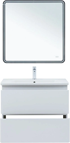 Тумба под раковину Aquanet Эмбер 80 белый матовый 00330467 напольная/подвесная Тумба под раковину Aquanet Эмбер 80 белый матовый 00330467 напольная/подвесная