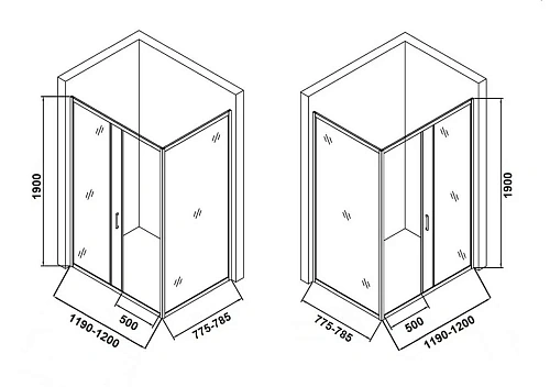 Душевой уголок Orange E23-12080TCR без поддона 120х80, стекло прозрачное Душевой уголок Orange E23-12080TCR без поддона 120х80, стекло прозрачное