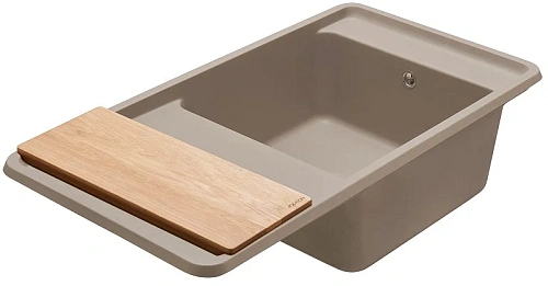 Кухонная мойка Aquaton Беллис 97 1A725132BS250 из литого мрамора, серый шелк Кухонная мойка Aquaton Беллис 97 1A725132BS250 из литого мрамора, серый шелк