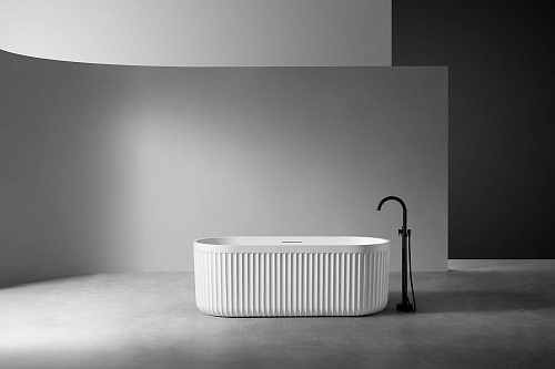 Ванна отдельностоящая ABBER AM9925 170x75 универсальная, белая матовая, искусственный камень Ванна отдельностоящая ABBER AM9925 170x75 универсальная, белая матовая, искусственный камень