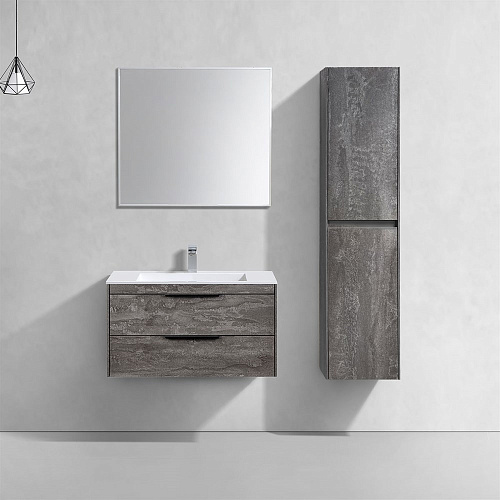 Тумба под раковину Vincea Chiara 2D 800 подвесная, 2 выкатных ящика soft-close, G.Stone VMC-2C2800GS Тумба под раковину Vincea Chiara 2D 800 подвесная, 2 выкатных ящика soft-close, G.Stone VMC-2C2800GS