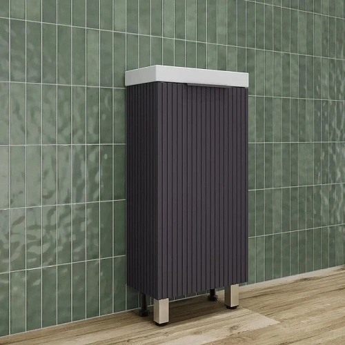 Тумба под раковину Style Line СОЛО 40 ЛС-00002427 напольная, универсальная графит нубук Тумба под раковину Style Line СОЛО 40 ЛС-00002427 напольная, универсальная графит нубук