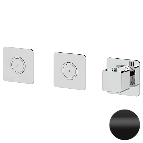 Смеситель для душа Remer Absolute AU99D2PKBNO термостатический, черный матовый Смеситель для душа Remer Absolute AU99D2PKBNO термостатический, черный матовый