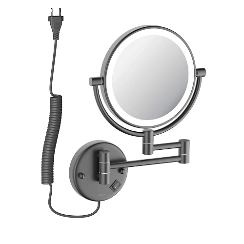 Зеркало косметическое Aquatek AQ4915BGM черный хром шлифованный Зеркало косметическое Aquatek AQ4915BGM черный хром шлифованный