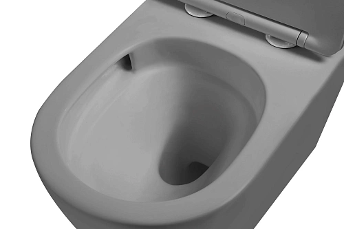 Унитаз подвесной Vincea Globo VT1-14STMG Торнадо серый матовый, ультратонкое сиденье микролифт Унитаз подвесной Vincea Globo VT1-14STMG Торнадо серый матовый, ультратонкое сиденье микролифт