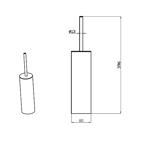 Ершик для унитаза AQUAme Trento AQM7215MB черный Ершик для унитаза AQUAme Trento AQM7215MB черный