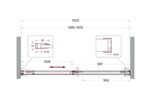 Душевая дверь BelBagno SOFT_CLOSE-1-BF-1-130-C-Cr 130 см, профиль хром, стекло прозрачное Душевая дверь BelBagno SOFT_CLOSE-1-BF-1-130-C-Cr 130 см, профиль хром, стекло прозрачное