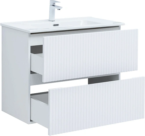 Тумба под раковину Aquanet Джейн 80 белый матовый 00313286 напольная/подвесная Тумба под раковину Aquanet Джейн 80 белый матовый 00313286 напольная/подвесная