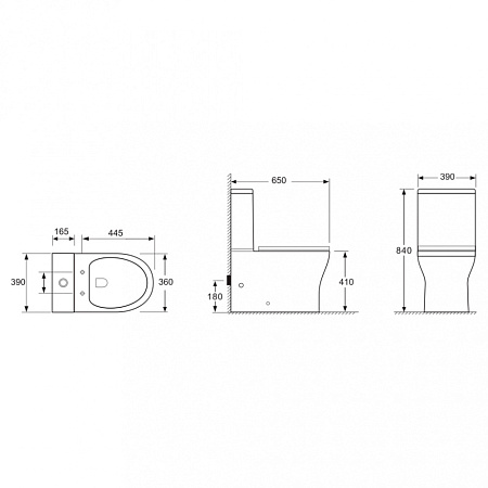Бачок для унитаза Ceramica Nova STAR Rimless CN1904-T белый Бачок для унитаза Ceramica Nova STAR Rimless CN1904-T белый