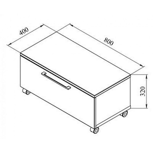 Тумба под раковину De Aqua Квадро-2 80 белый (подкатная 1 ящик) 00185588 Тумба под раковину De Aqua Квадро-2 80 белый (подкатная 1 ящик) 00185588