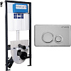 Инсталляция для унитаза BETTOSERB SAVA FIX SLIM SET40006463 с клавишей смыва DUO хром матовый/хром