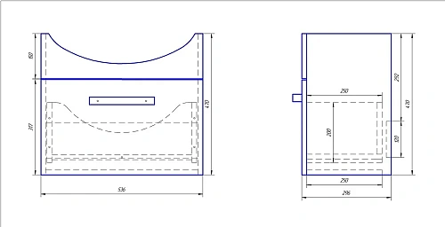 Тумба под раковину DREJA ALFA, 55 см, подвесная, 1 ящик, белый глянец 99.0305 Тумба под раковину DREJA ALFA, 55 см, подвесная, 1 ящик, белый глянец 99.0305