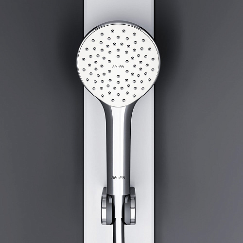 Душевая кабина AM.PM X-Joy W88C-301-090GG без крыши, 90х90, стекло графит, профиль графит Душевая кабина AM.PM X-Joy W88C-301-090GG без крыши, 90х90, стекло графит, профиль графит