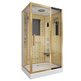 Душевая кабина Niagara Luxe NG-7711GR (900x1200х2150) низкий поддон стенки золото Душевая кабина Niagara Luxe NG-7711GR (900x1200х2150) низкий поддон стенки золото