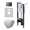 Комплект инсталляции AM.PM Spirit V2.0 IS90138.701900 PrimeFit с клавишей L черный матовый с унитазом Spirit V2.0 Aquaspin
