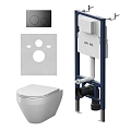 Комплект инсталляции AM.PM Spirit V2.0 IS90138.701900 PrimeFit с клавишей L черный матовый с унитазом Spirit V2.0 Aquaspin Комплект инсталляции AM.PM Spirit V2.0 IS90138.701900 PrimeFit с клавишей L черный матовый с унитазом Spirit V2.0 Aquaspin