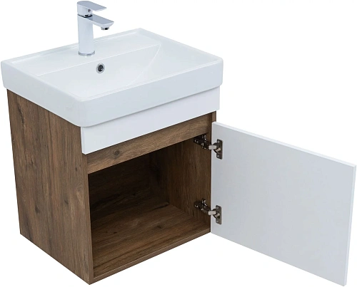 Тумба под раковину Aquanet Оптима 50 00344790 дуб рустикальный/белый сатин Тумба под раковину Aquanet Оптима 50 00344790 дуб рустикальный/белый сатин