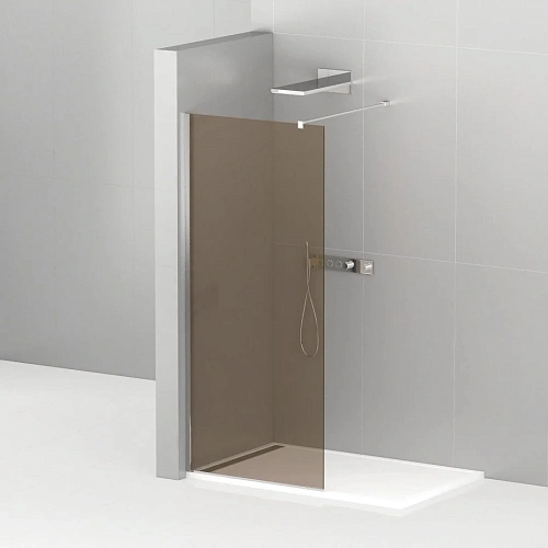 Душевая перегородка CEZARES LIBERTA-L-1-90-120-BR-Cr 90см стекло тонированное (бронза), профиль хром Душевая перегородка CEZARES LIBERTA-L-1-90-120-BR-Cr 90см стекло тонированное (бронза), профиль хром