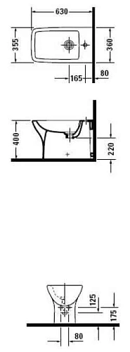 Биде напольное Duravit Pura Vida 2247100000 Биде напольное Duravit Pura Vida 2247100000