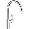 Картинка анонса товара «смеситель для кухни grohe baucurve, высокий излив, хром (31536001)»