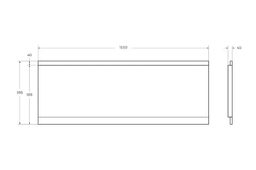 Экран для ванны фронтальный CEZARES ECO-155-F-SCR-W37 1550x595 белый Экран для ванны фронтальный CEZARES ECO-155-F-SCR-W37 1550x595 белый