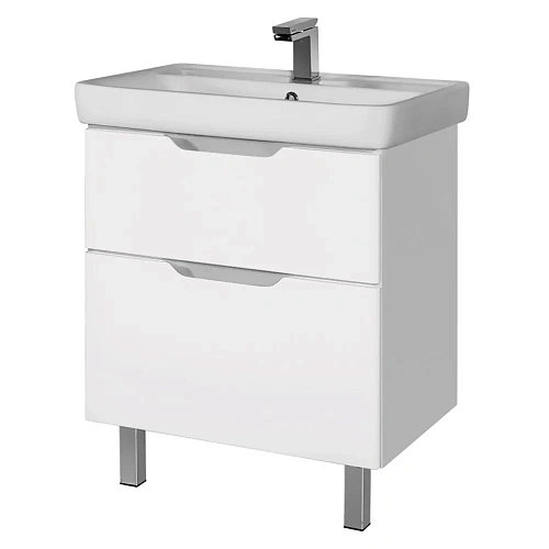 Тумба под раковину DREJA Q PLUS, 70 см, подвесная/напольная, 2 ящика, с опорами, белый глянец 99.000 99.0005 Тумба под раковину DREJA Q PLUS, 70 см, подвесная/напольная, 2 ящика, с опорами, белый глянец 99.000 99.0005