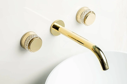 Смеситель для раковины Boheme AURA GOLD встраиваемый 152-2-G-A Смеситель для раковины Boheme AURA GOLD встраиваемый 152-2-G-A
