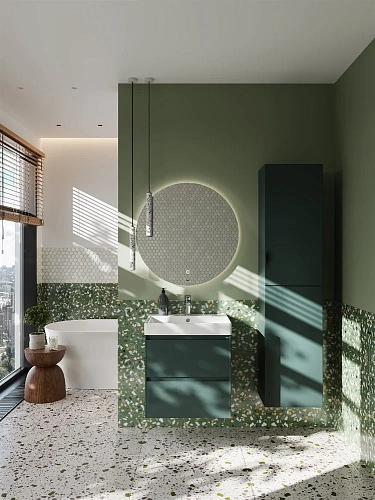 Тумба под раковину Roca Ona 600 зеленый матовый 2 ящика A857613513 Тумба под раковину Roca Ona 600 зеленый матовый 2 ящика A857613513