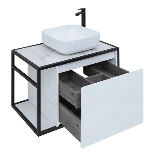 Тумба под раковину Aquanet Nova Lite Loft 75 R белый 00261649 Тумба под раковину Aquanet Nova Lite Loft 75 R белый 00261649