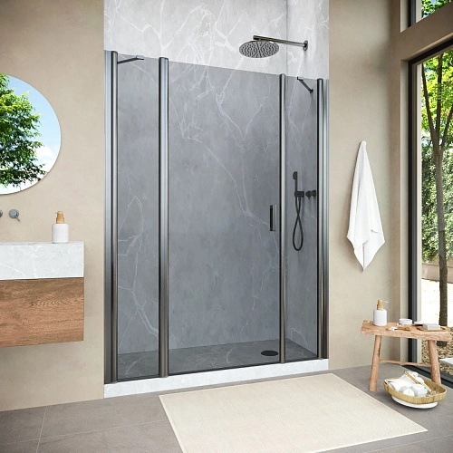 Душевая дверь Vegas-glass EP-2F NOVO h2000 160 11 07 L 1600 мм, профиль оружейная сталь, стекло графит Душевая дверь Vegas-glass EP-2F NOVO h2000 160 11 07 L 1600 мм, профиль оружейная сталь, стекло графит