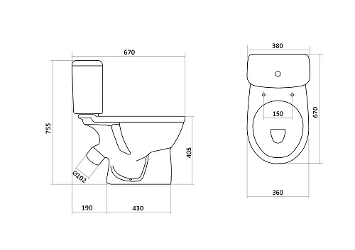 Унитаз напольный Santek Бореаль тарельчатый 1WH302144 компакт 1.WH30.2.144 Унитаз напольный Santek Бореаль тарельчатый 1WH302144 компакт 1.WH30.2.144