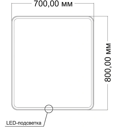 Зеркало Vincea LED VLM-3VC700-2 700х800 c сенсорным выключателем и диммером, антизапотевание Зеркало Vincea LED VLM-3VC700-2 700х800 c сенсорным выключателем и диммером, антизапотевание