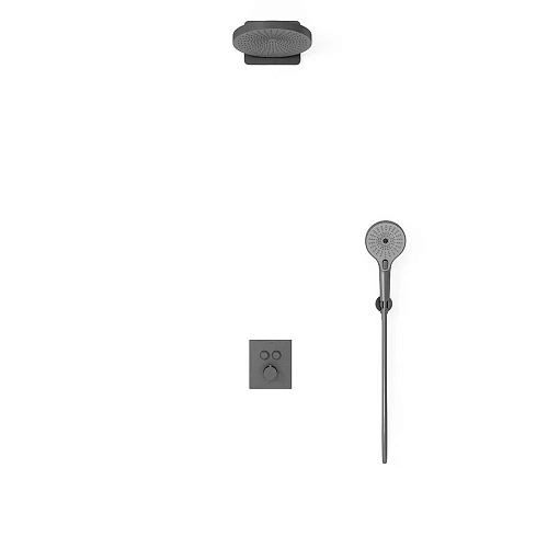 Душевая система Vincea Inspire VSFW-3I21T1GM встраиваемая, термостатический, 2 режима, вороненая ста Душевая система Vincea Inspire VSFW-3I21T1GM встраиваемая, термостатический, 2 режима, вороненая ста