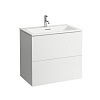 Картинка анонса товара «тумба с раковиной laufen kartell by laufen 800x500x726 2 ящика, белый матовый 8.6033.5.640.104.1»